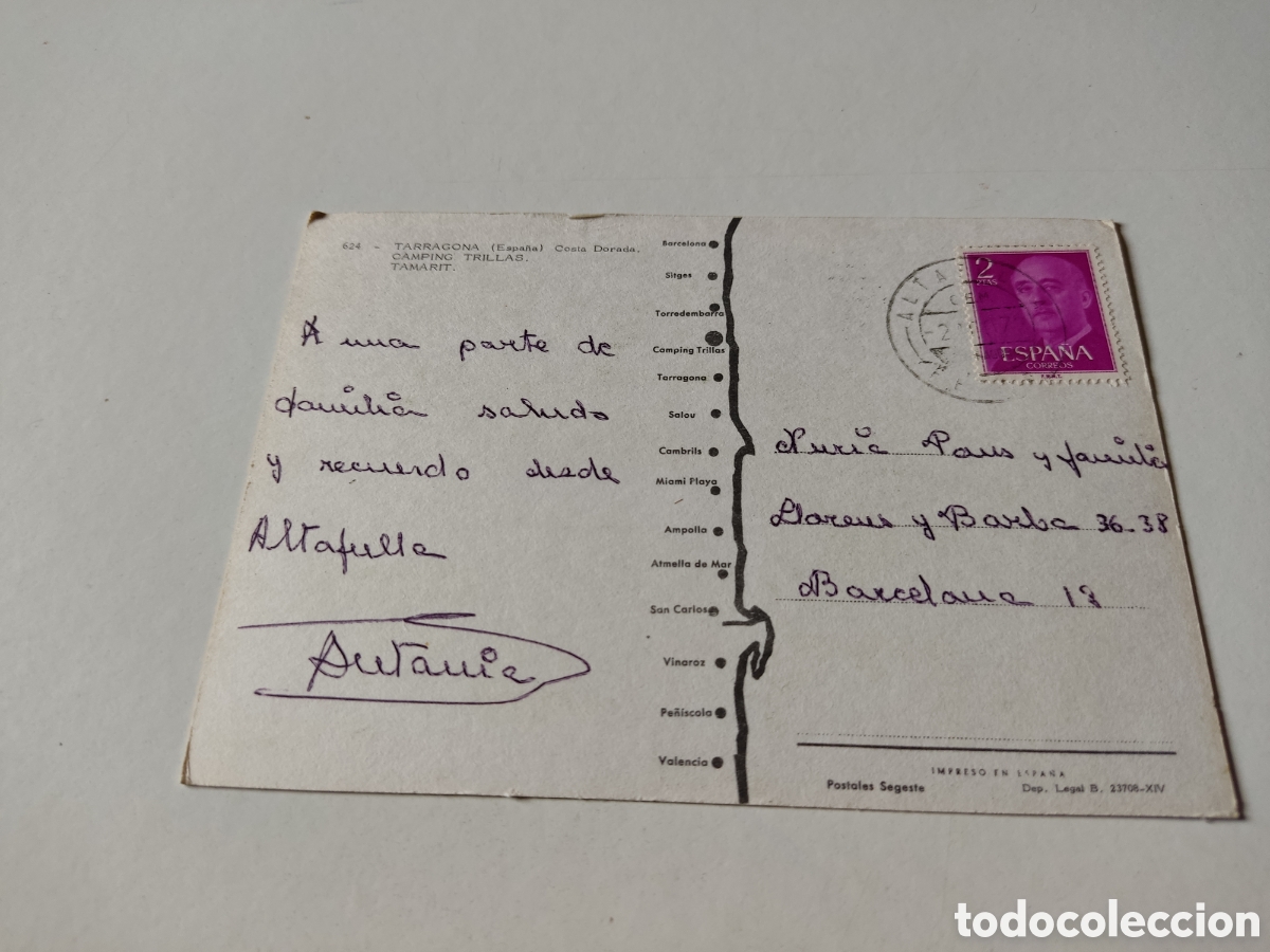 Postales: Postal camping Trillas,tamarit - Foto 2