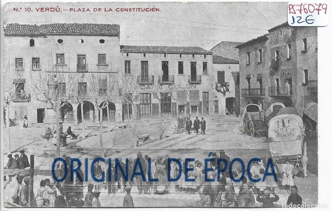 Postales: (PS-76079)POSTAL DE VERDU-PLAZA DE LA CONSTITUCION