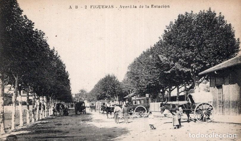 Postales: FIGUERAS. AVENIDA DE LA ESTACI&Oacute;N - Foto 1