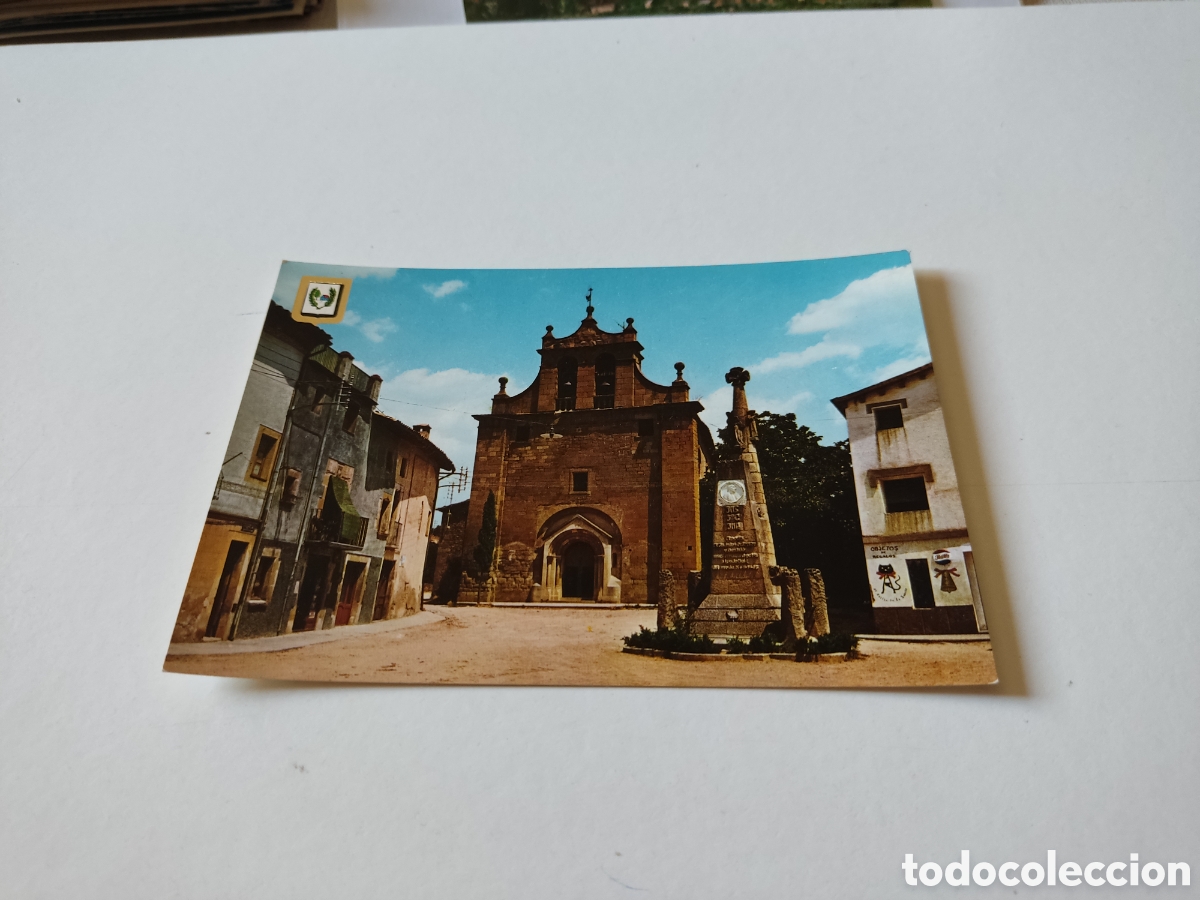 Postales: Postal folgueroles iglesia,fachada publicidad Pepsi y el gatito de la suerte