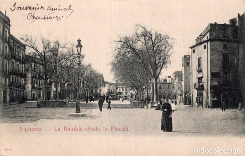 Postales: FIGUERAS. LA RAMBLA DESDE LA PLACETA - Foto 1