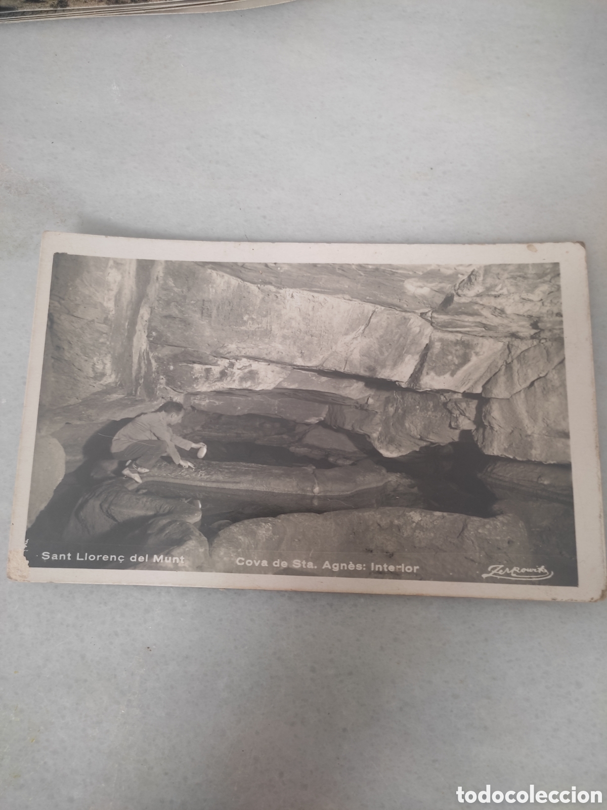 Postcards: Postal Sant lloren&ccedil; del munt Cova de santa agnes interior