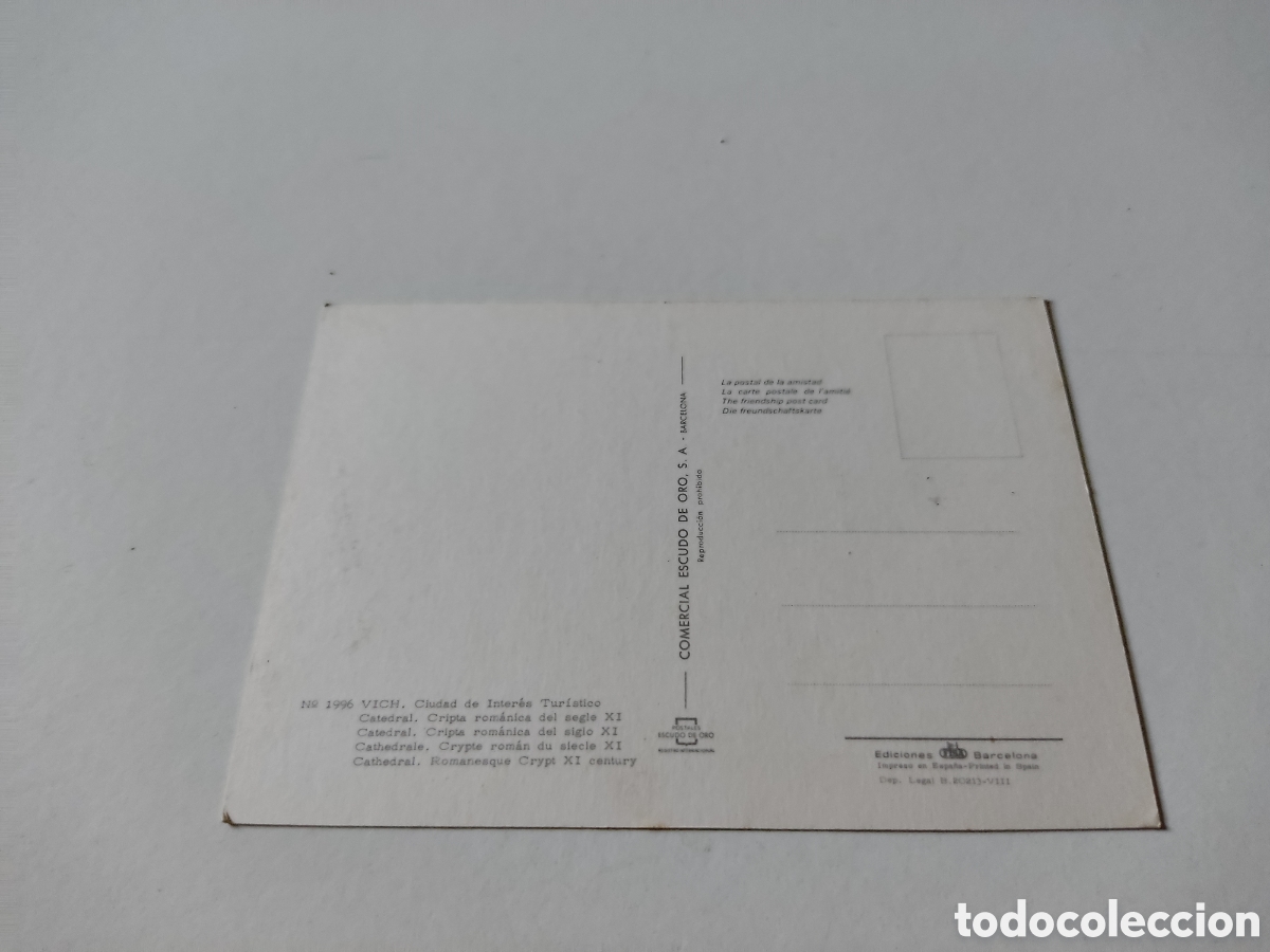 Postales: Postal Vich catedral cripta - Foto 2