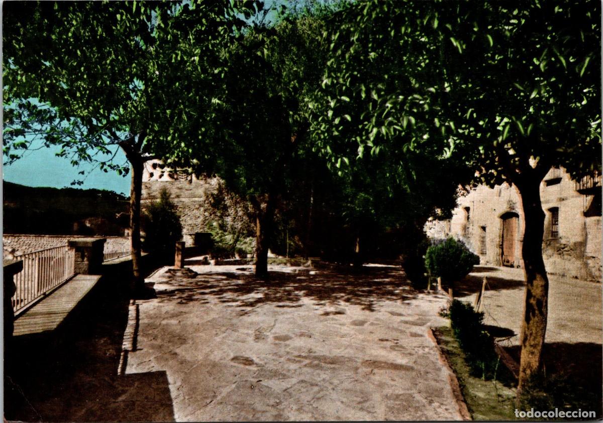 Postales: San Lorenzo Savall - Jard&iacute;n de la Plaza Marquet - RAE 7 - Coloreada - 150x105mm