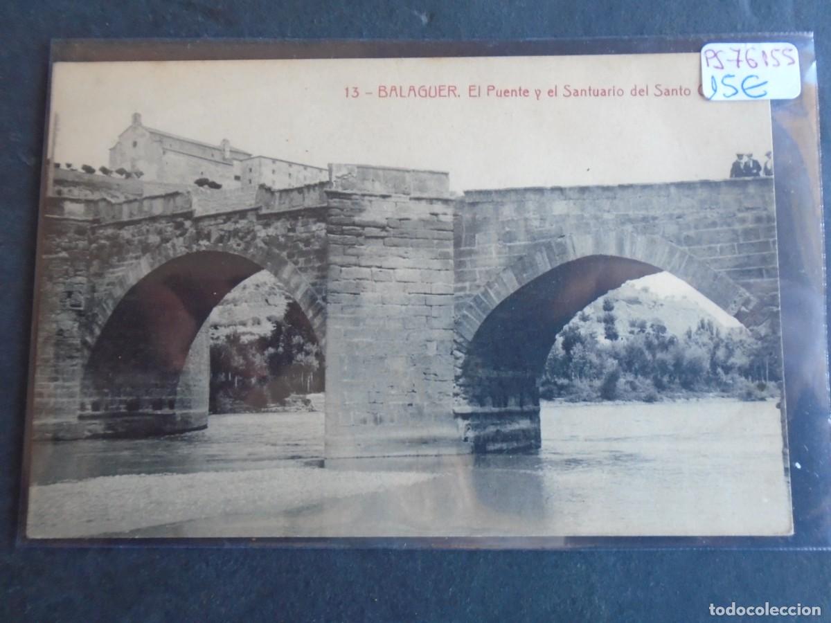 Postales: (PS-76155)POSTAL DE BALAGUER-EL PUENTE Y EL SANTUARIO DEL SANTO CRISTO.FOTOTIPIA THOMAS