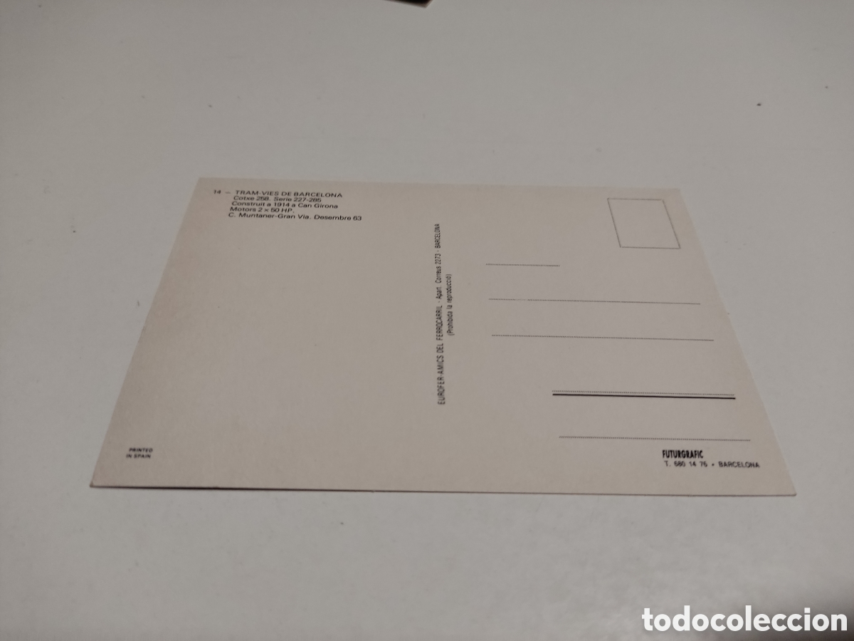 Postales: Postal tranv&iacute;as de Barcelona - Foto 2