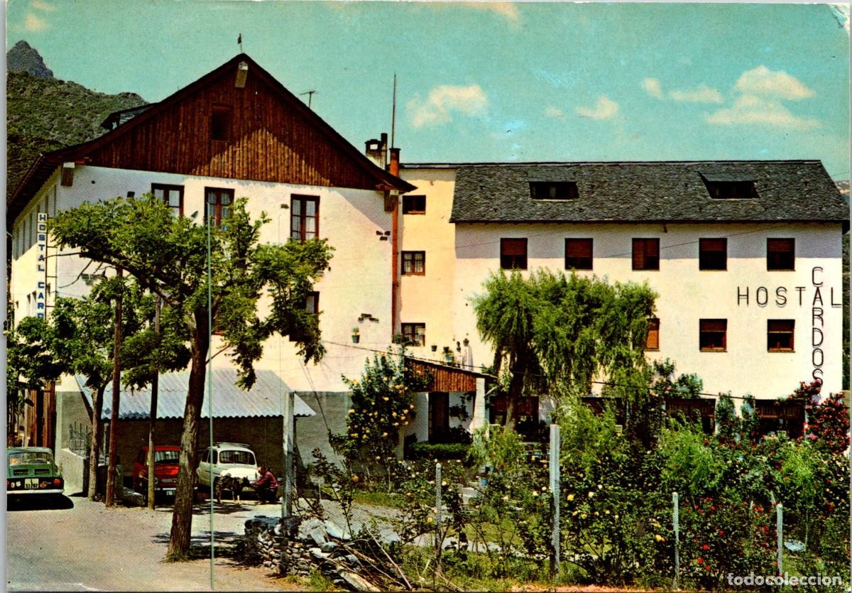 Postkarten: Ribera de Card&oacute;s - Hostal Card&oacute;s - DL. B. 15676-1969 - 148x104mm - Reverso: Precios de la &eacute;poca
