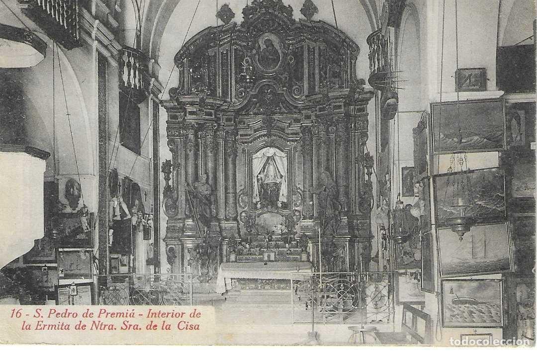 Postais: S. PEDRO DE PREMI&Aacute; - INTERIOR DE LA ERMITA DE NTRA. SRA. DE LA CISA - CIRCULADA