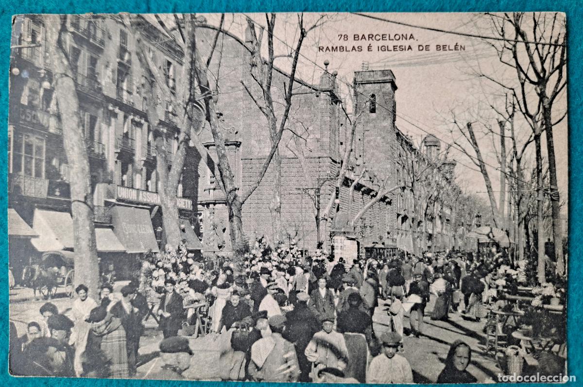 Postales: RW POSTAL BARCELONA RAMBLAS E IGLESIA DE BELEN P997 - Foto 1