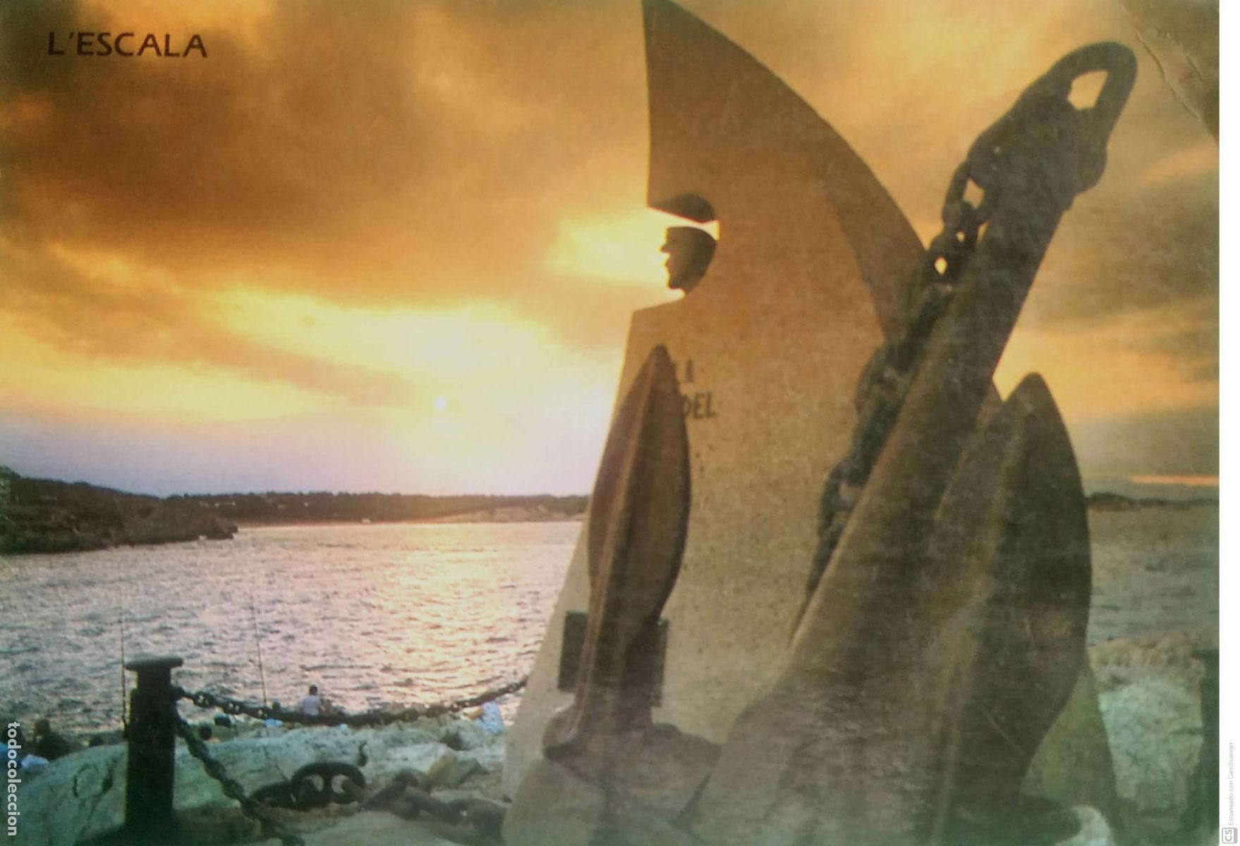 Postkarten: L'Escala. 3002 Monumento al Hombre del Mar. PIC. Nueva. Color