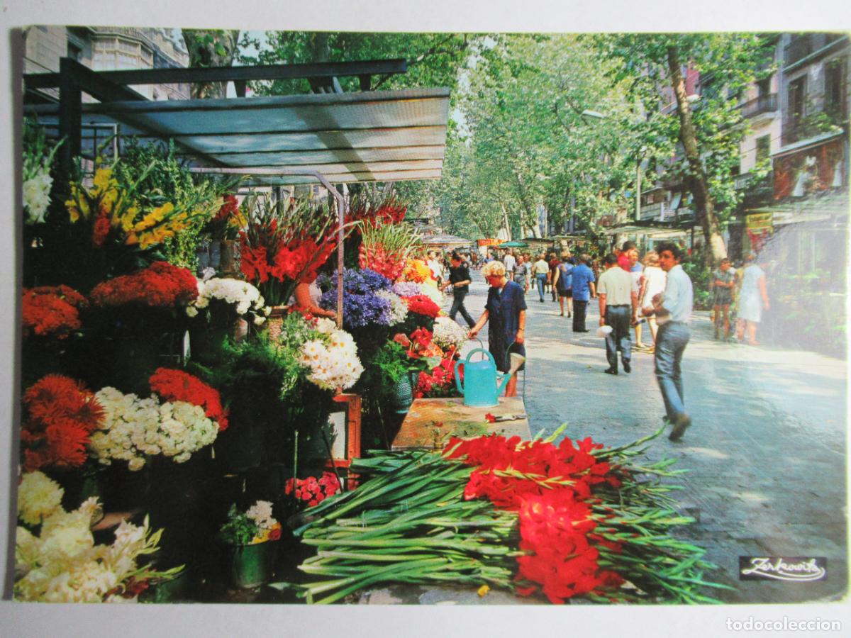 Postales: Barcelona - Rambla de las flores - Foto 1