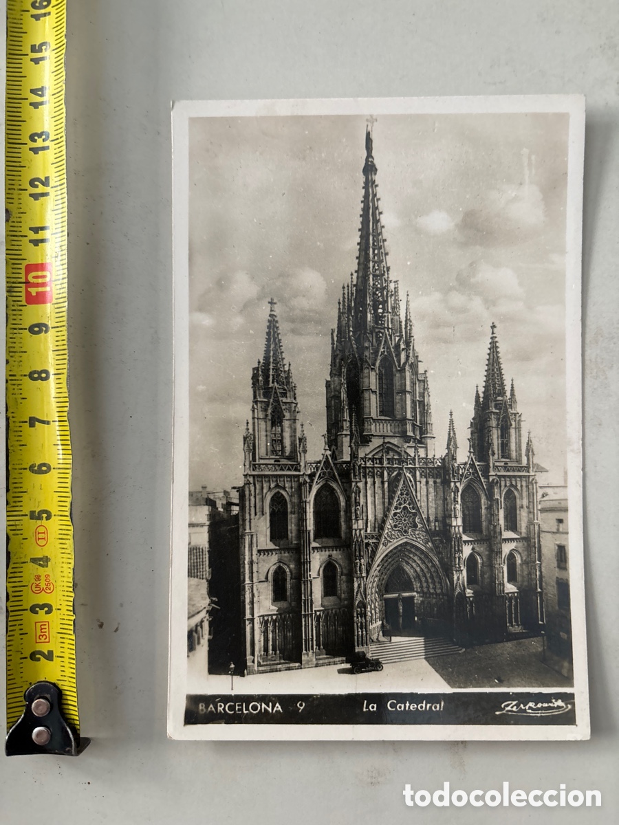 Postais: POSTAL. BARCELONA. LA C&Aacute;TEDRAL. ZERKOWITZ. 14 MARZO 1953.