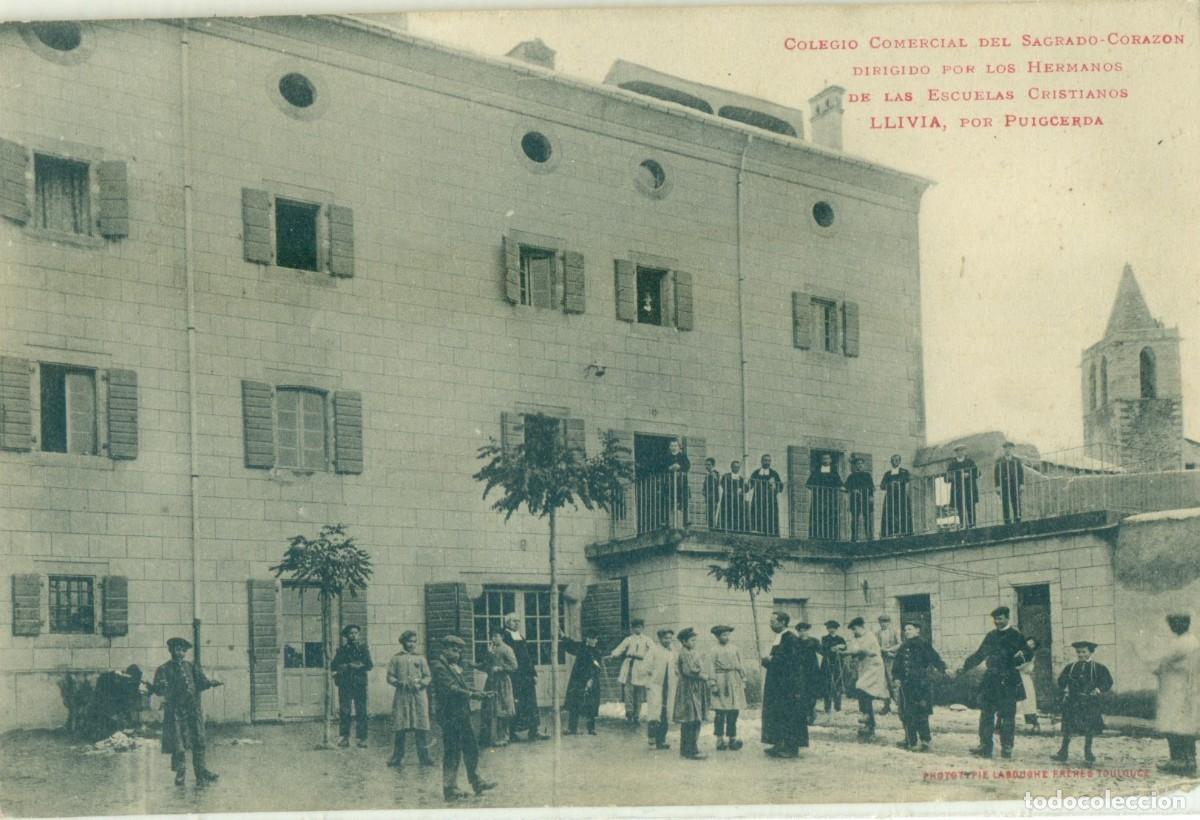 Postales: COLEGIO SAGRADO CORAZ&Oacute;N. LLIVIA. PUIGCERD&Aacute;. HACIA 1910. POSTAL FRANCESA. MUY RARA.