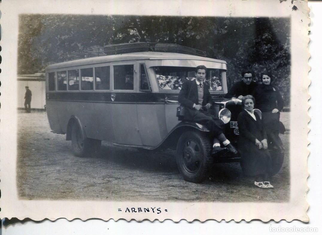 Postales: ARENYS DE MAR-AUTOBUS DE LINEA-A&Ntilde;OS 1920/30-FOTOGR&Aacute;FICA- MUY RARA
