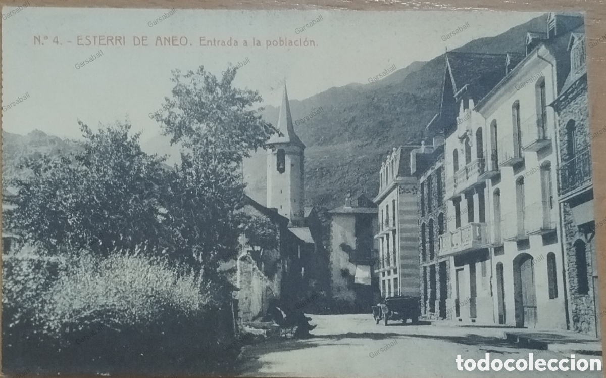 Postales: postal Esterri D&Agrave;NEU.Entrada a la poblaci&oacute;n - Foto 1