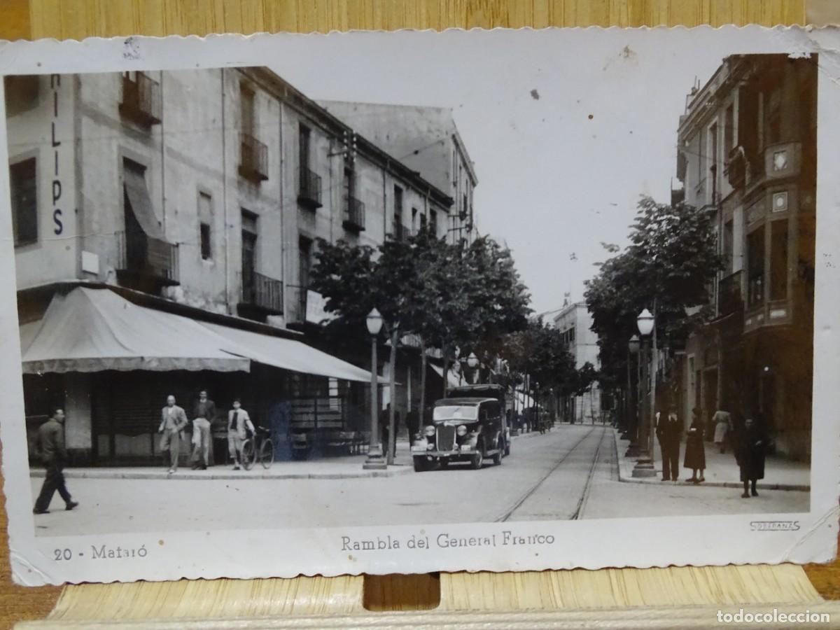 Postales: MATAR&Oacute;. RAMBLA DEL GENERAL FRANCO. - Foto 1