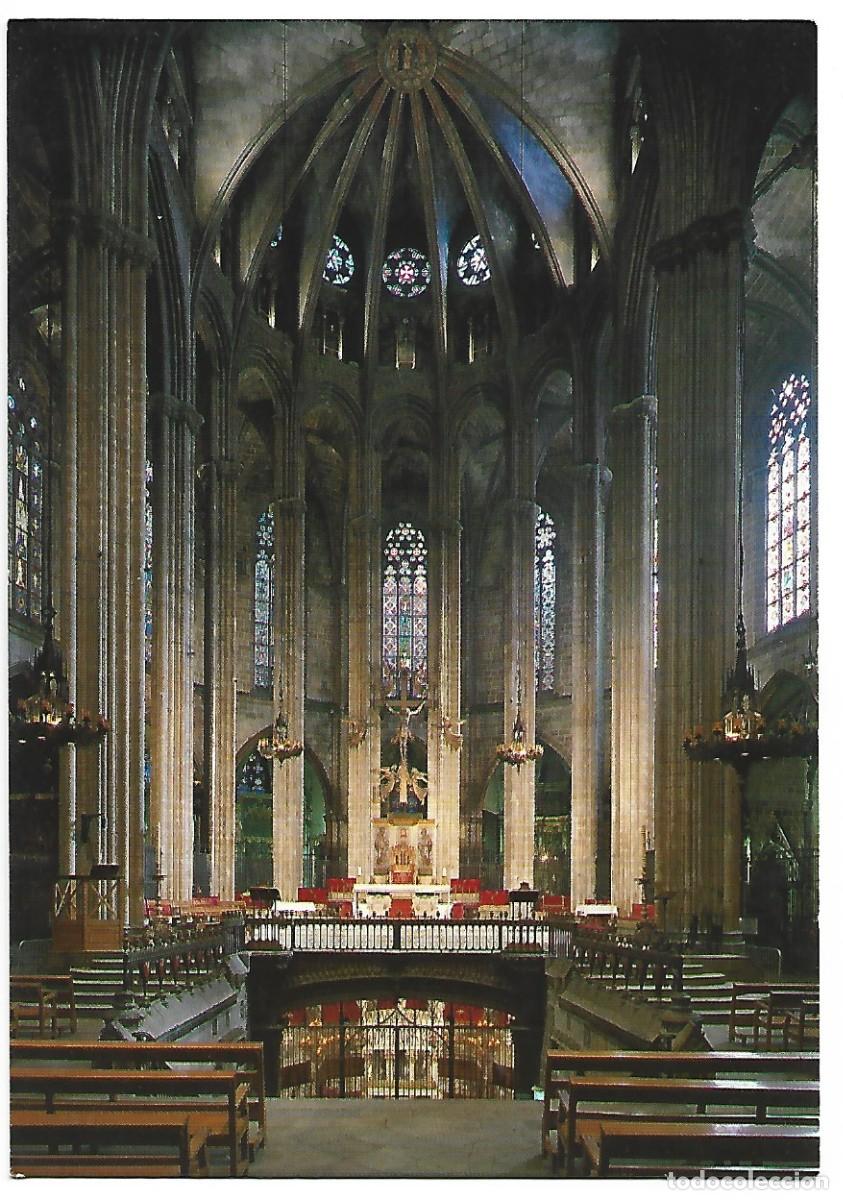 Postales: ALTAR MAYOR Y CRIPTA SANTA EULALIA.- CATEDRAL.- BARCELONA - Foto 1