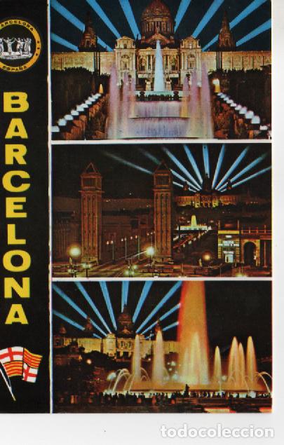 Postales: POSTAL BARCELONA DE NOCHE - Foto 1