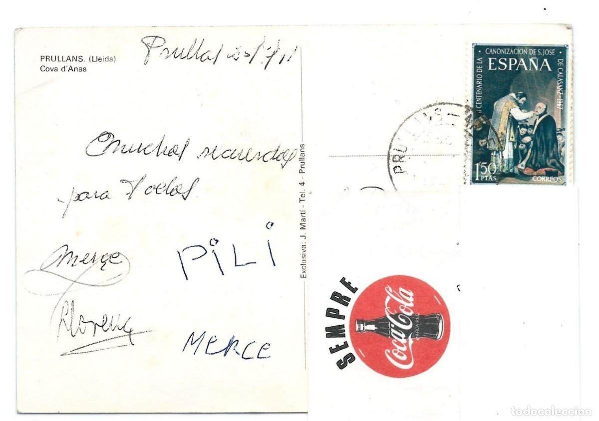 Postales: COVA D&acute;ANAS.- PRULLANS / LLEIDA - Foto 2