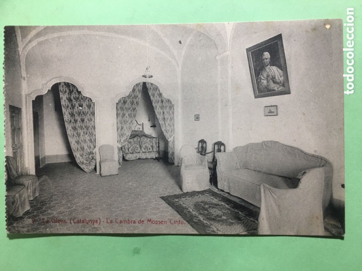 Cartoline: B/N S/C V LA GLEVA (CATALUNYA) LA CAMBRA DE MOSSEN CINTO VERDAGUER - &Aacute;NGEL TOLDR&Agrave; BCN R1161