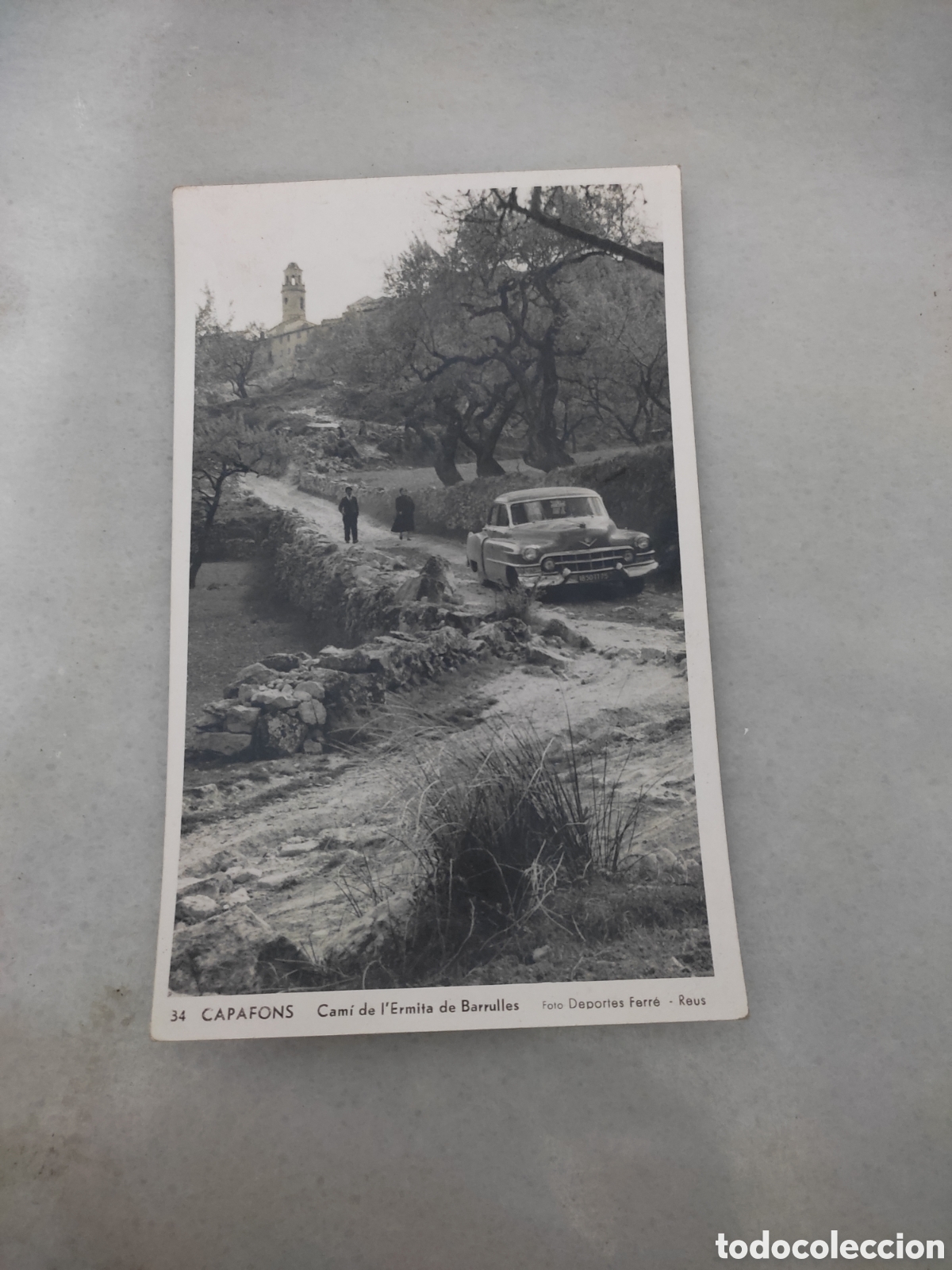 Postales: Buena y rara postal de capafons Cam&iacute; de la hermita de barruelles coche antiguo americano