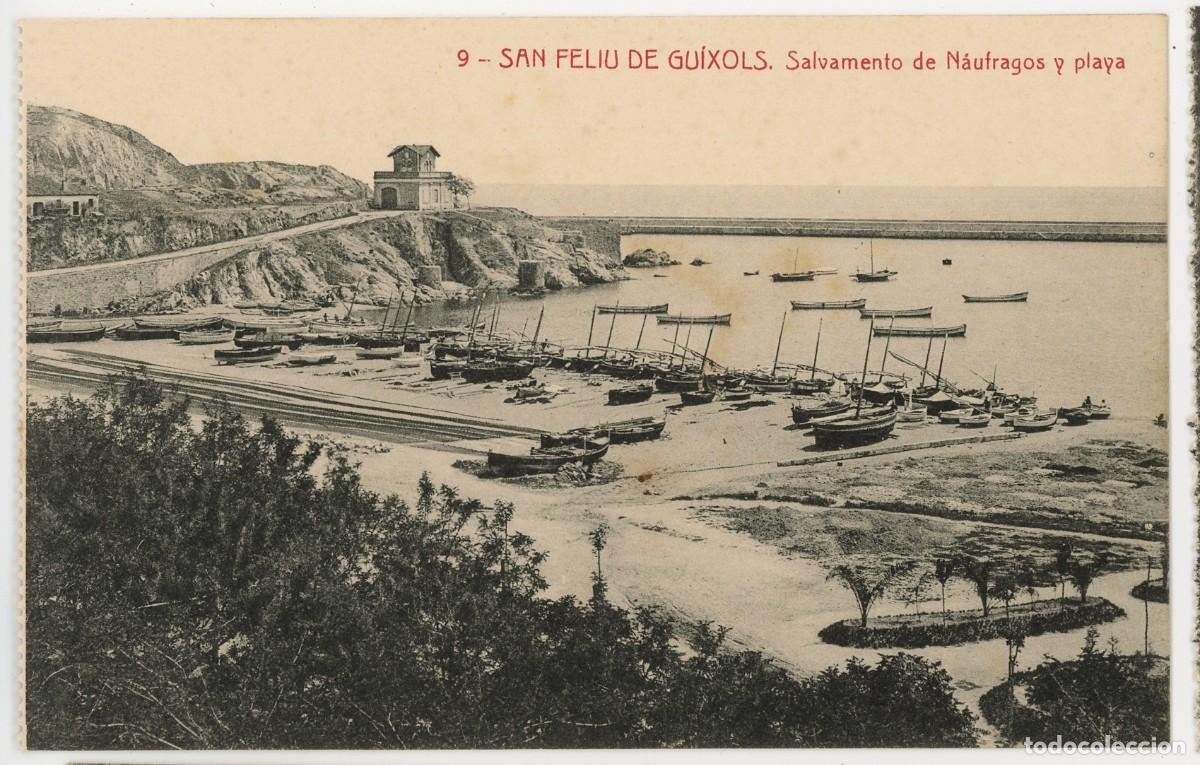 Postais: a10176 3425 sant feliu de guixols salvamento de naufragos y playa thomas n&ordm;9 sc