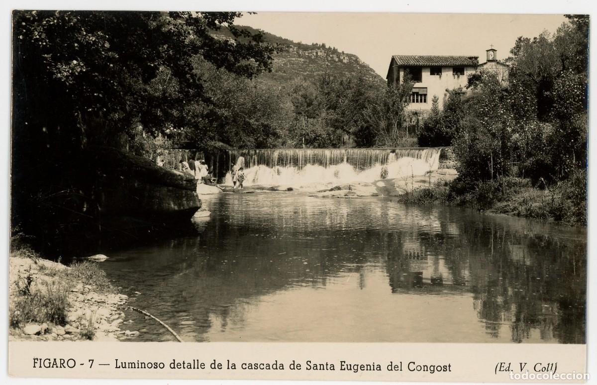 Postcards: a10181 figaro cascada de santa eugenia del congost coll n&ordm;7 fotografica circulada