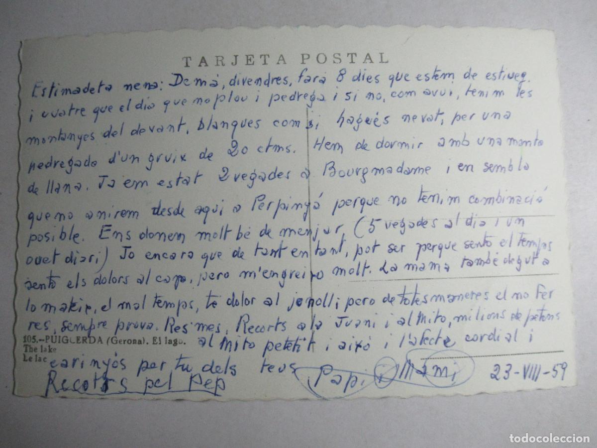 Postales: Puigcerd&agrave; - El Lago Escrita - Foto 2