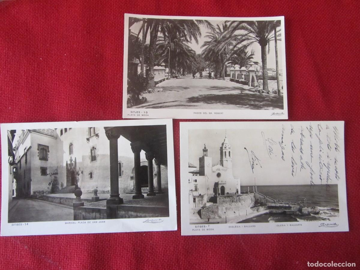 Postales: LOTE 3 POSTALES SITGES - Foto 1
