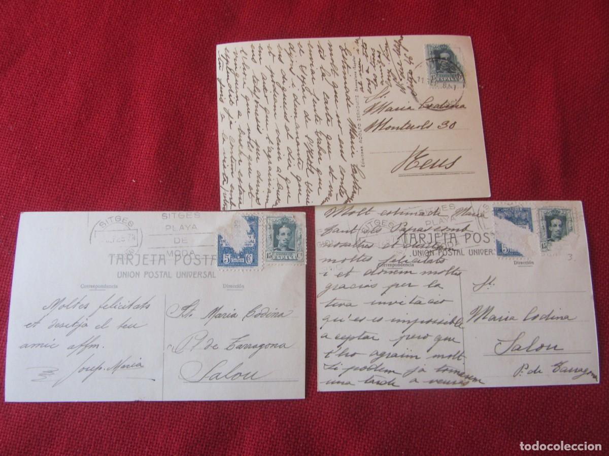 Postales: LOTE 3 POSTALES SITGES - Foto 2