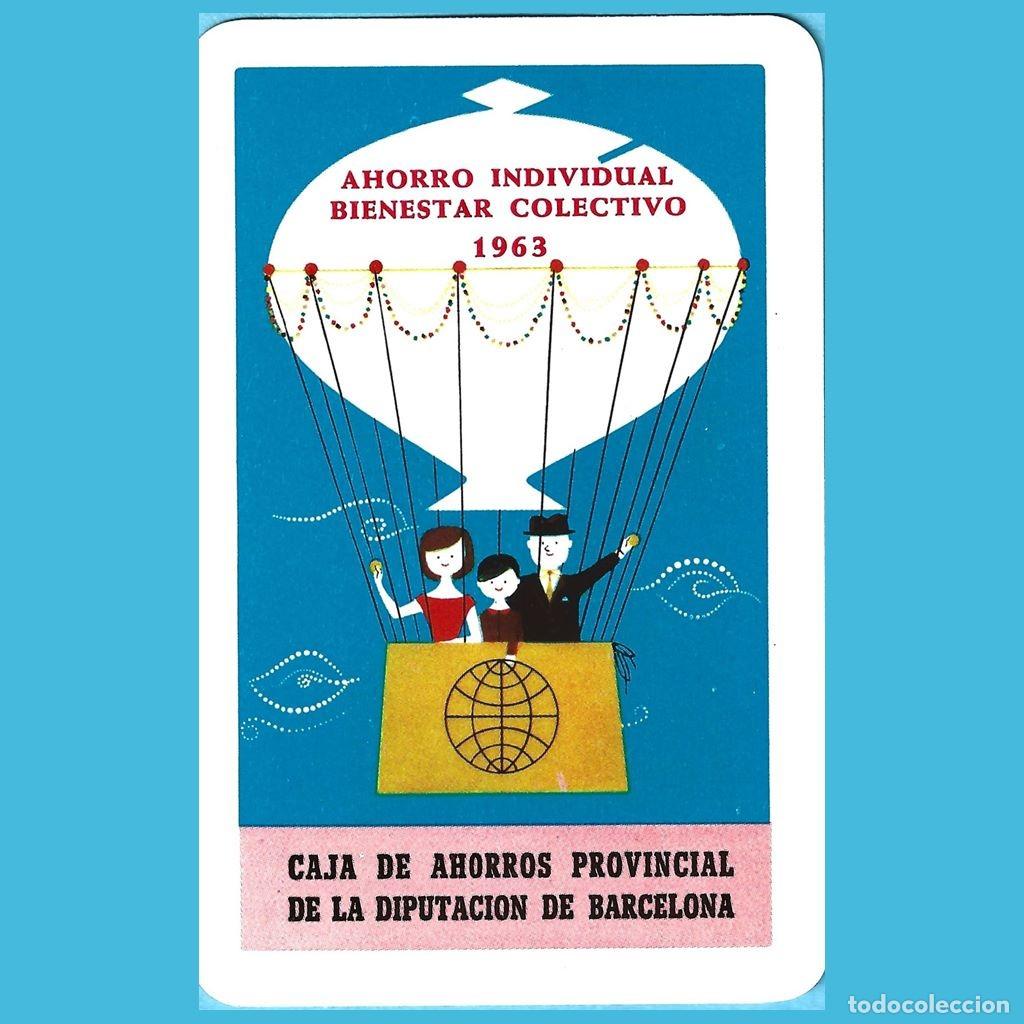 Postales: CALENDARIO DE BOLSILLO CAJA DE AHORROS PROVINCIAL DE LA DIPUTACI&Oacute;N DE BARCELONA 1963