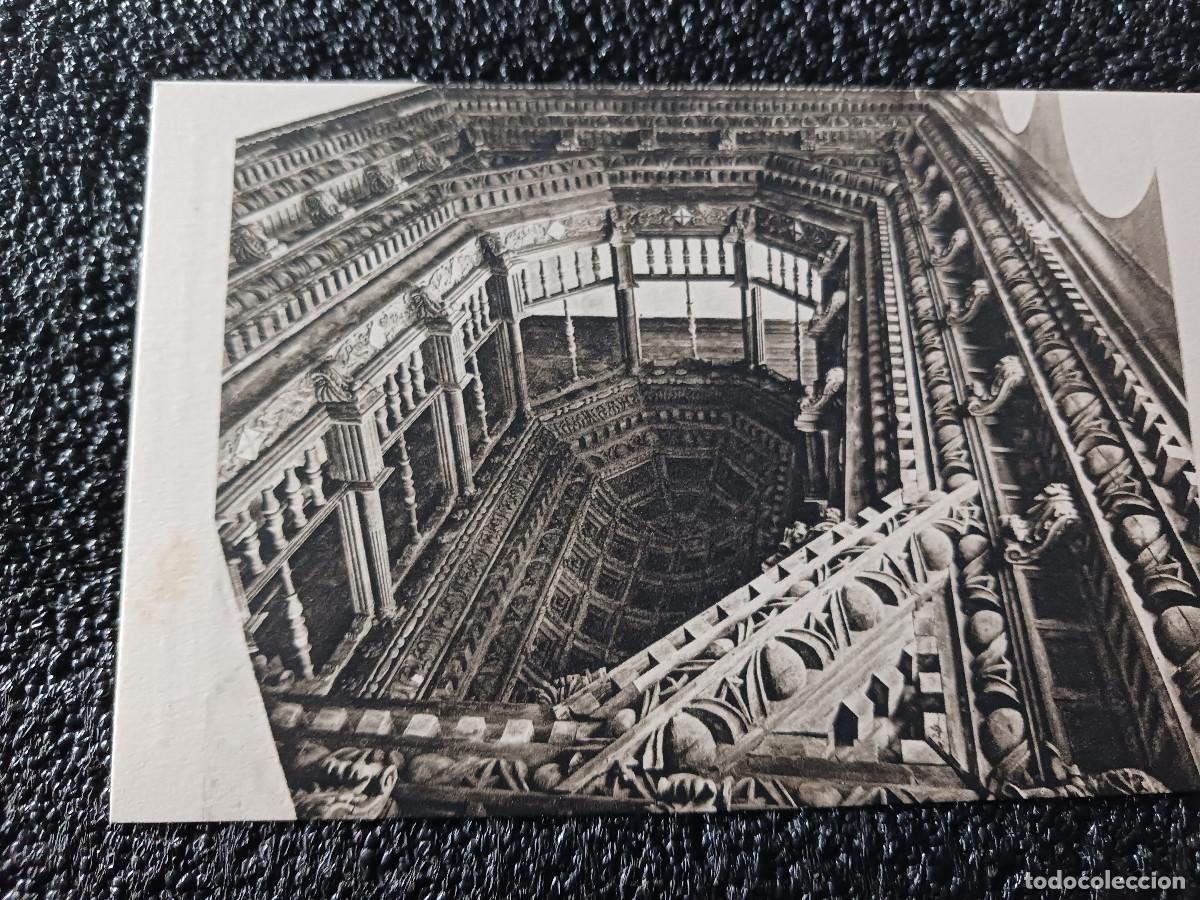 Postkarten: 7 Barcelona-Archivo de la Corona Arag&oacute;n, detalle Artesonado de la escalera principal, clixe artigues