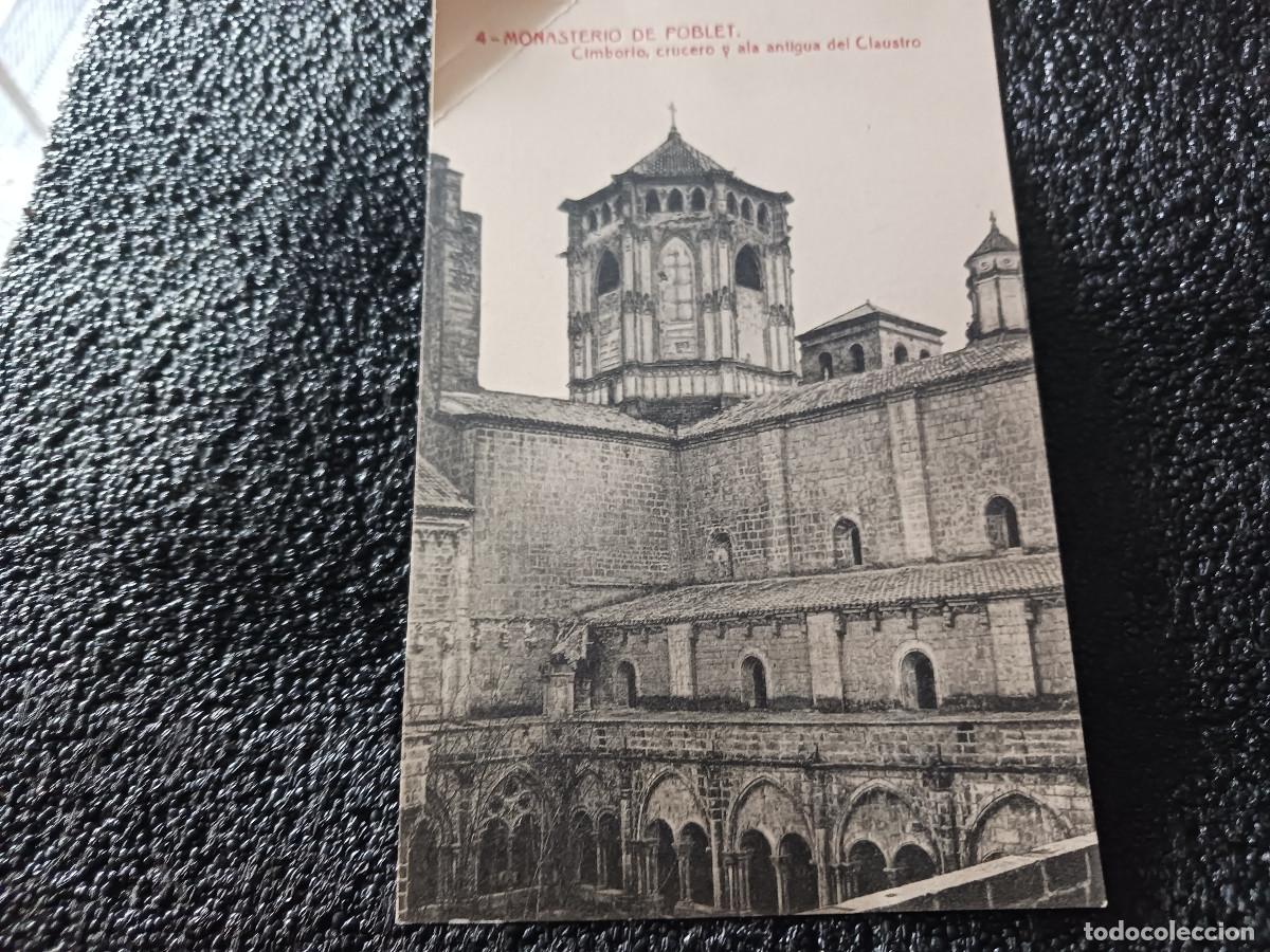 Cartoline: 4 monasterio de poblet -cimborrio, crucero y ala antigua del claustro, fototipia thomas