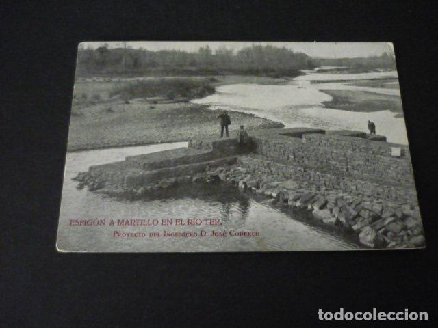 Postales: ESPIGON A MARTILLO EN EL RIO TER BARCELONA - Foto 1
