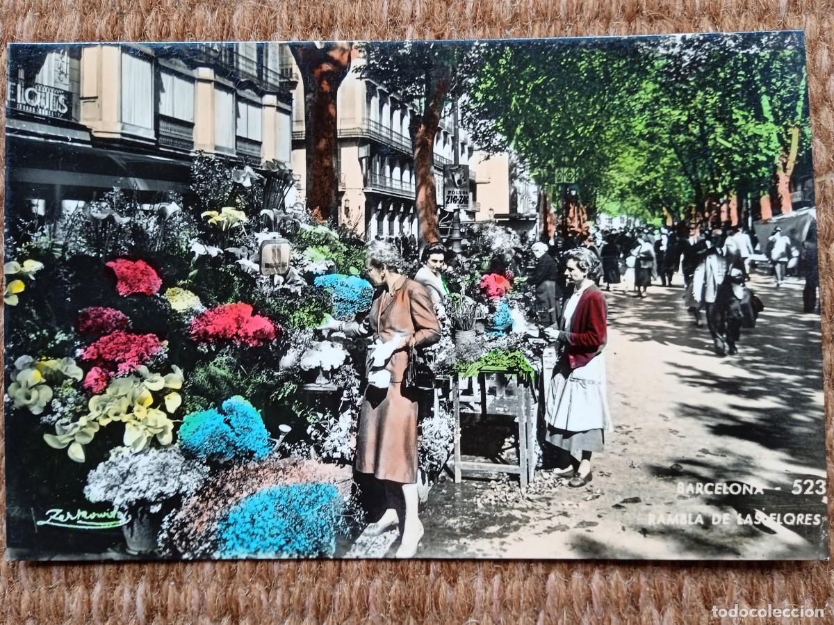 Postales: BARCELONA - RAMBLA DE LAS FLORES - ED. ZERKOWITZ - Foto 1