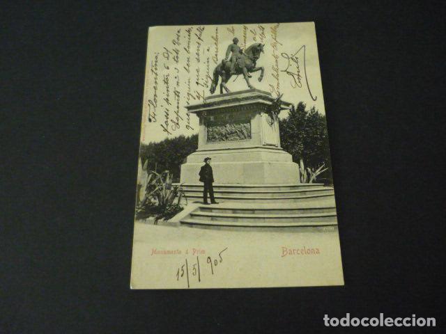 Postales: BARCELONA MONUMENTO A PRIM - Foto 1