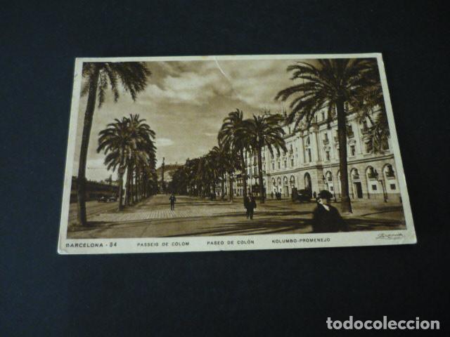 Postales: BARCELONA PASEO DE COLON - Foto 1