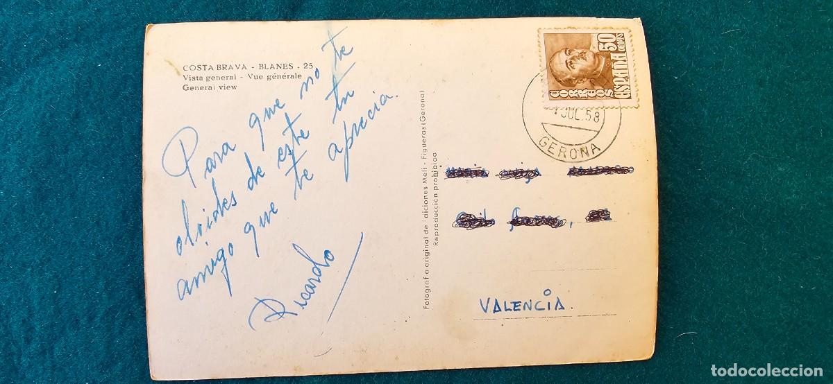 Postales: POSTAL BLANES (1958) COSTA BRAVA - Foto 2