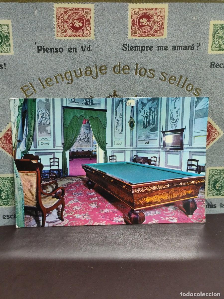 Postales: P4101 Postal Museo Rom&aacute;ntico Provincial Casa Papiol Villanueva y Geltr&uacute; Sala Isabelina de billar Mas