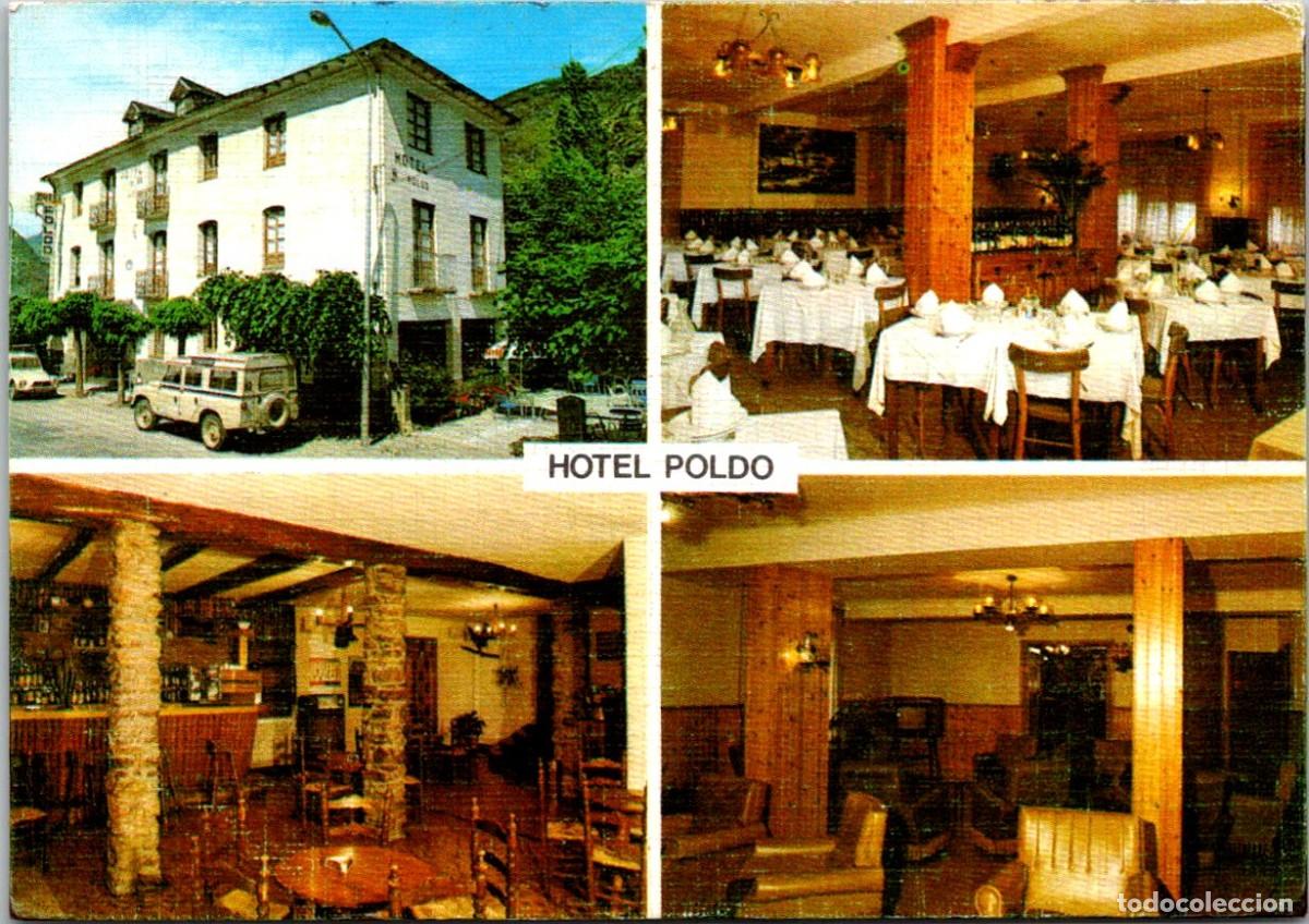 Postcards: La Guingueta d'Aneu - Hotel Restaurant Poldo - Peque&ntilde;a Postal - Tarjeta - 108x73mm - Mapa en el Rev.