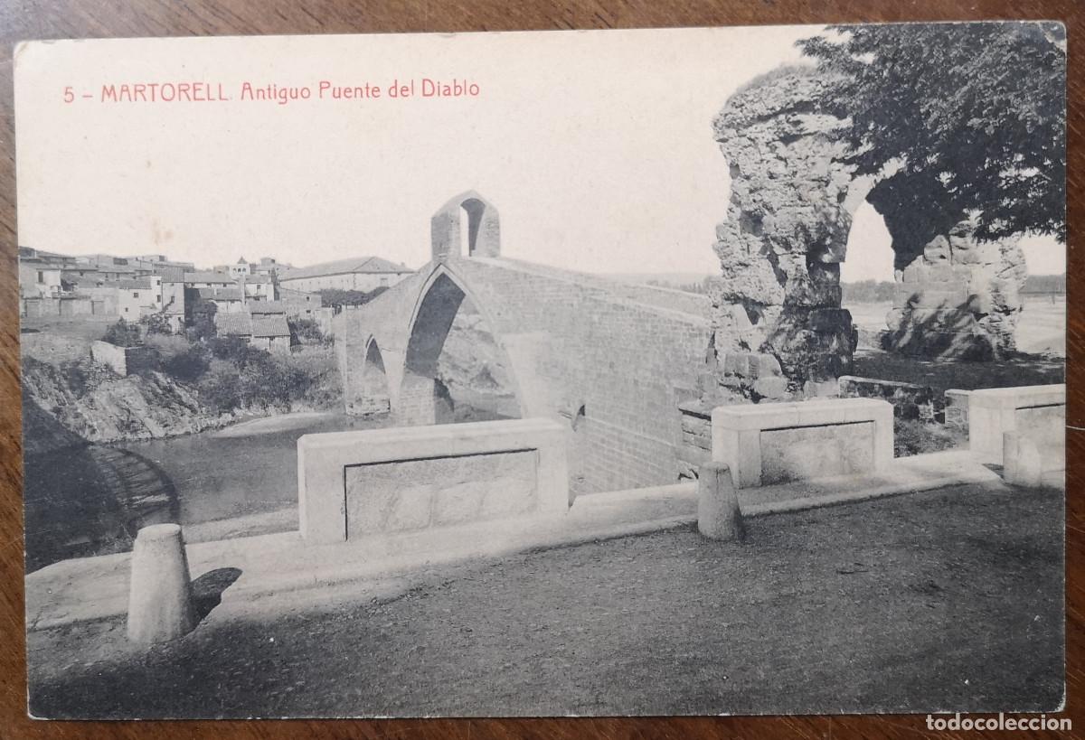 Postales: POSTAL NO CIRCULADA - MARTORELL Antiguo Puente del Diablo - Ed M. Aznar - Fototipia Thomas 5