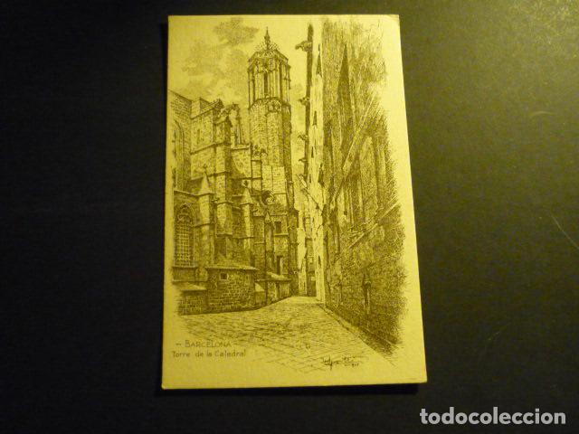 Postales: BARCELONA TORRE DE LA CATEDRAL - Foto 1