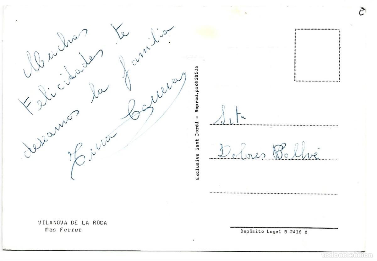 Postales: MAS FERRER.- VILANOVA DE LA ROCA / BARCELONA - Foto 2