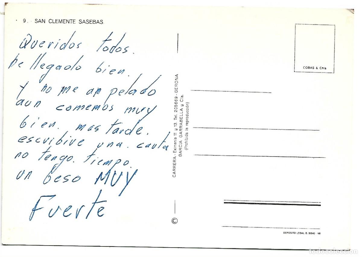Postales: SAN CLEMENTE SASEBAS / GIRONA - Foto 2