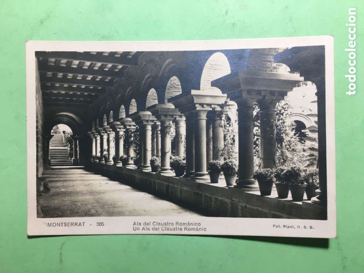 Postales: REPUBLICA B/N CIRCULADA A VALLFOGONA RIUCORB MONTSERRAT CLAUSTRO FOTO RIPOL R1292