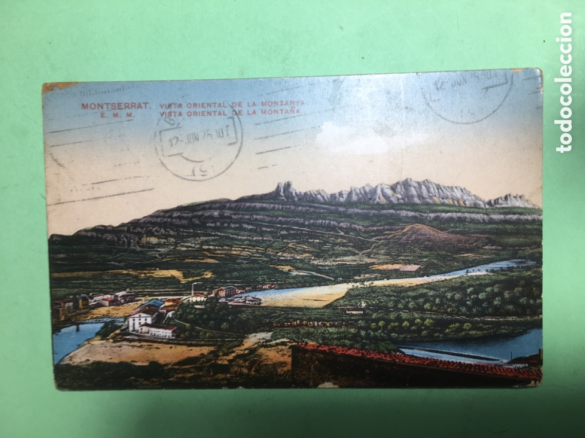 Postales: ANTIGUA ANILINAS Circulada MONTSERRAT VISTA ORIENTAL DE LA MONTA&Ntilde;A THEODOR EISMANN R1293