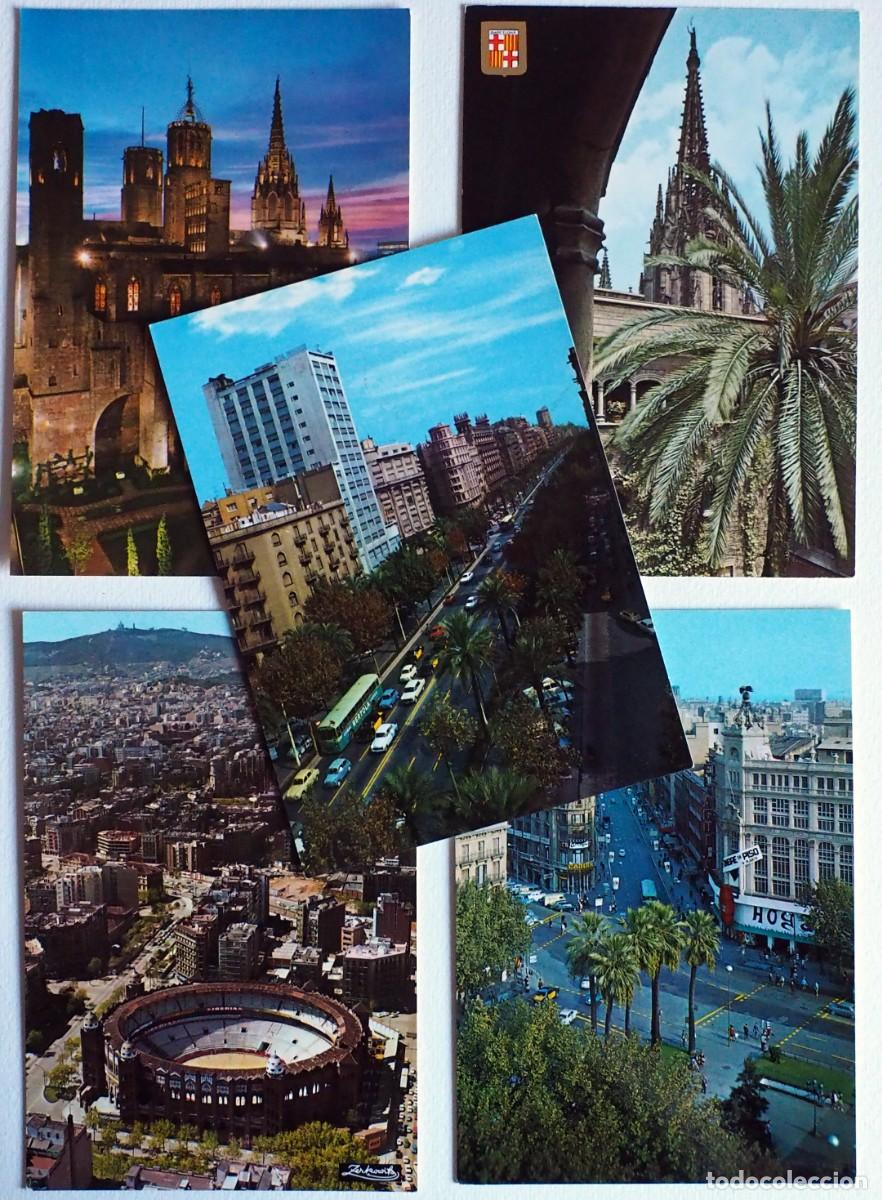 Postales: LOTE DE 50 POSTALES DE BARCELONA - Foto 4