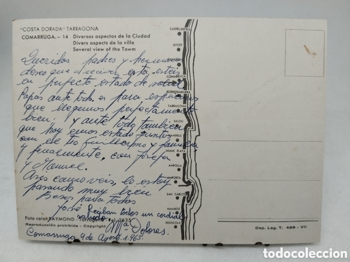 Postales: Postal de Comarruga. Diversos aspectos de la ciudad - Foto 2