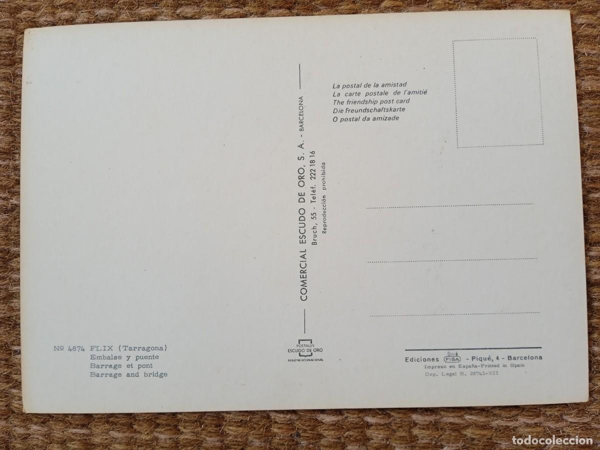 Postales: FLIX - TARRAGONA - ESCUDO DE ORO - Foto 2