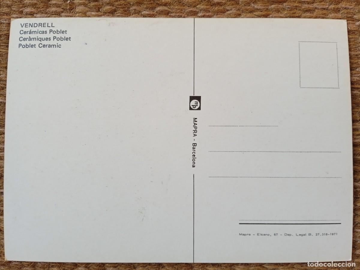 Postales: CERAMICAS POBLET -VENDRELL - TARRAGONA - Foto 2